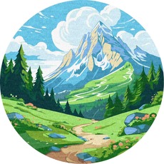 KHO-R1041 Картина за номерами - Зелена долина ©art_selena_ua