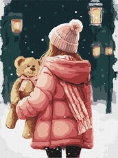 KHO8321 Малювання по номерам На зимовій прогулянці ©art_selena_ua Ідейка