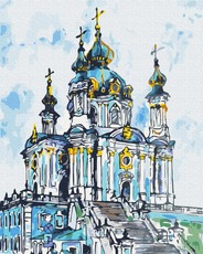 BS53359 Картина за номерами Андріївська церква © Мазнєва Марина