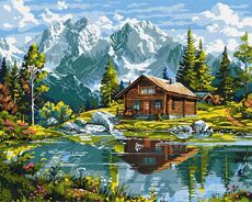 KHO6351 Картина за номерами Затишний котедж ©art_selena_ua Ідейка