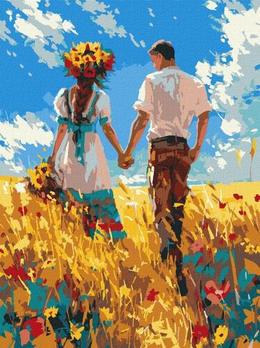 KHO8453 Малюнок по цифрам Прогулянка закоханих ©art_selena_ua Ідейка
