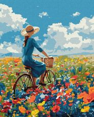 KHO8454 Картина за номерами Поїздка у квітах ©art_selena_ua Ідейка
