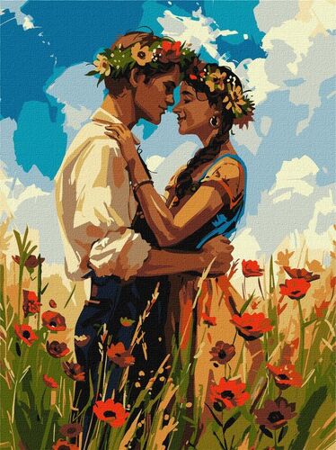 KHO8456 Розмальовка для дорослих Закохана пара ©art_selena_ua Ідейка