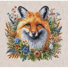 Набір для вишивання хрестиком AVA P123 Лисиця серед квітів. Fox among flowers