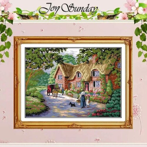 JoySunday  Набір для вишивання Life In Countryside з нанесеною на канву схемою