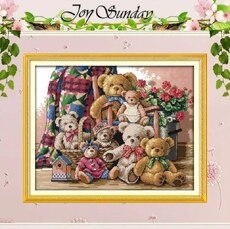 JoySunday Набір для вишивання Bear Family