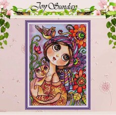JoySunday Набір для вишивання Big-eyed Girl