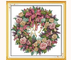 JoySunday  Набір для вишивання Вінок A Wreath Of Rose's з нанесеною на канву схемою
