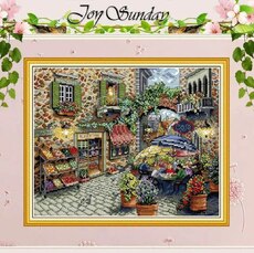 JoySunday  Набір для вишивання Coffee Shop з нанесеною на канву схемою