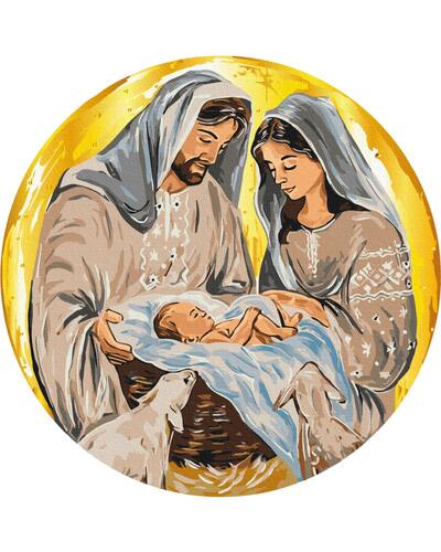 RC00081L Картина за номерами Родина Вифлеєму © Каріна Зіміна